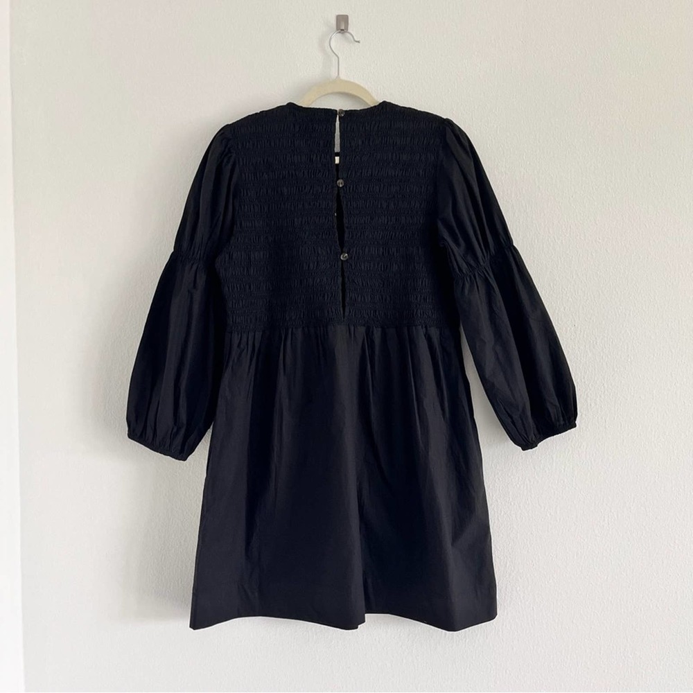 Ganni Black A-Line Puff Sleeve Mini Dress - Picture 5 of 14